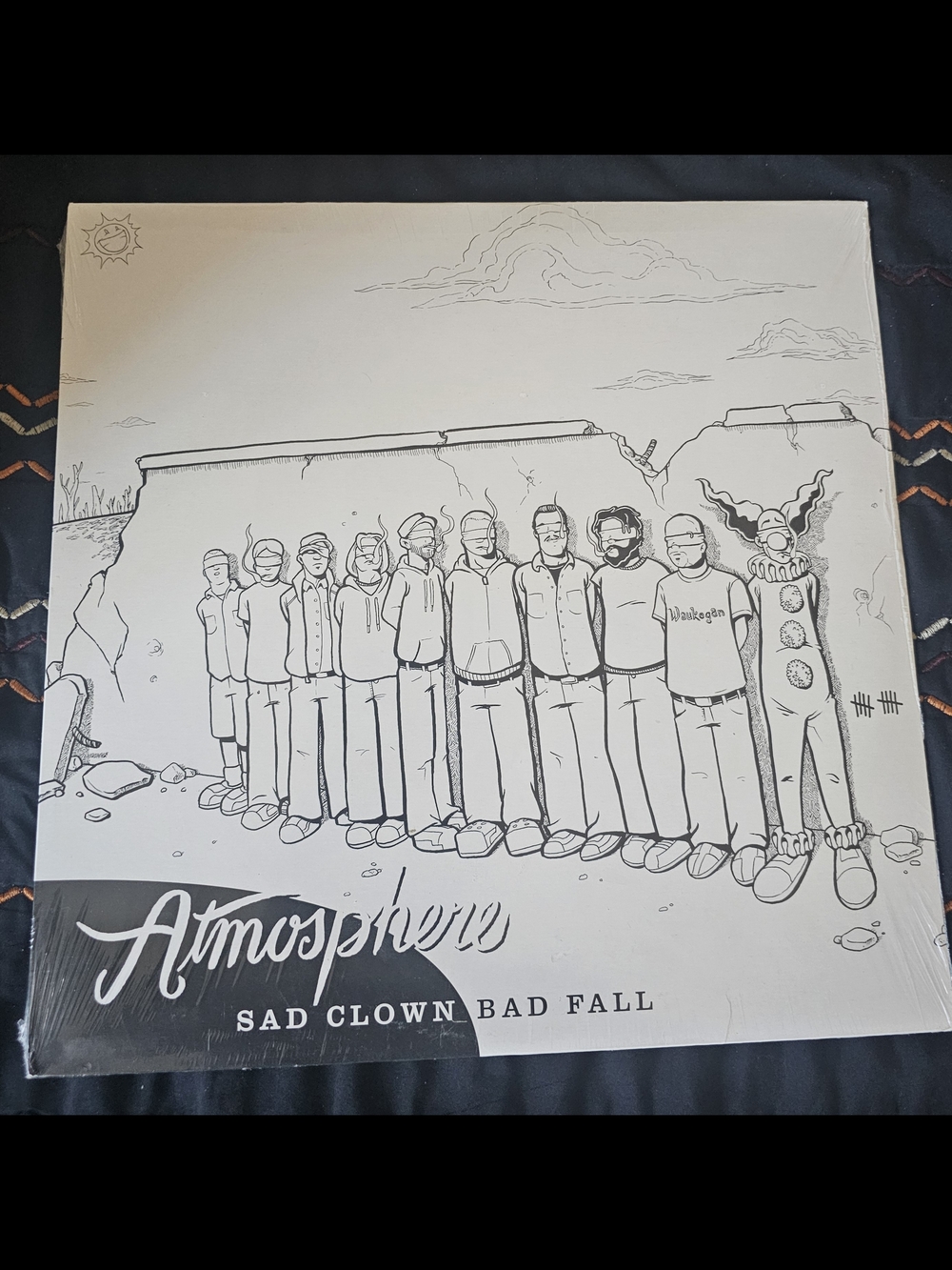 Atmosphere Black & White 'Lineup and Clown' Wall Art Print